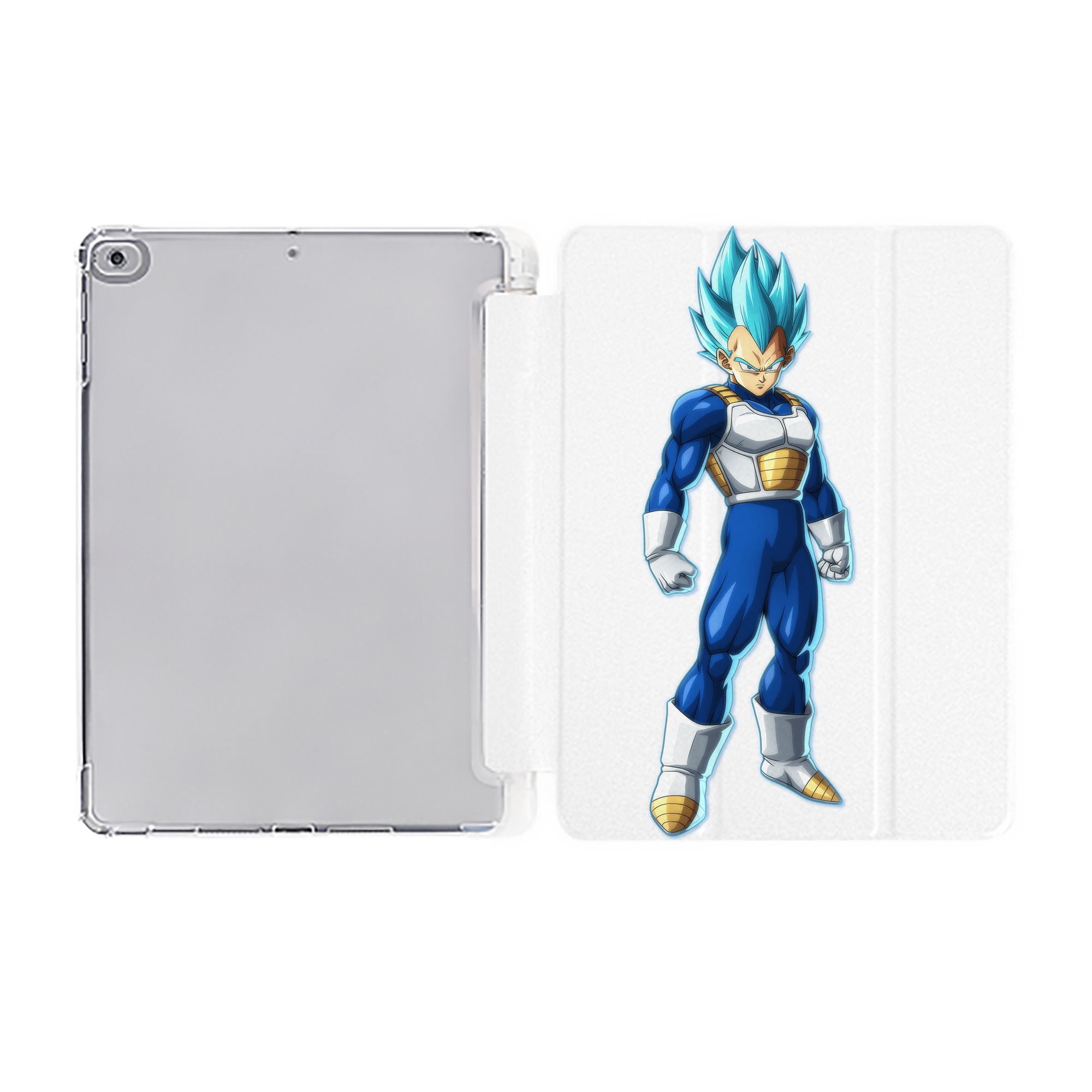 （画像用） ドラゴンボール ベジータ四世（Bejīta Yonsei）DRAGON BALL Vegeta IV IPad ケース ペン収納付き 三つ折りスタンド PUレザー×シリコン 対応機種9.5/10.5/10.9インチ